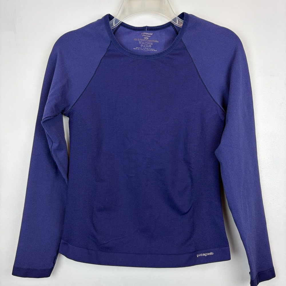 Patagonia Capilene Midweight Crew Base Layer Womens XS Long Sleeve Purple Read